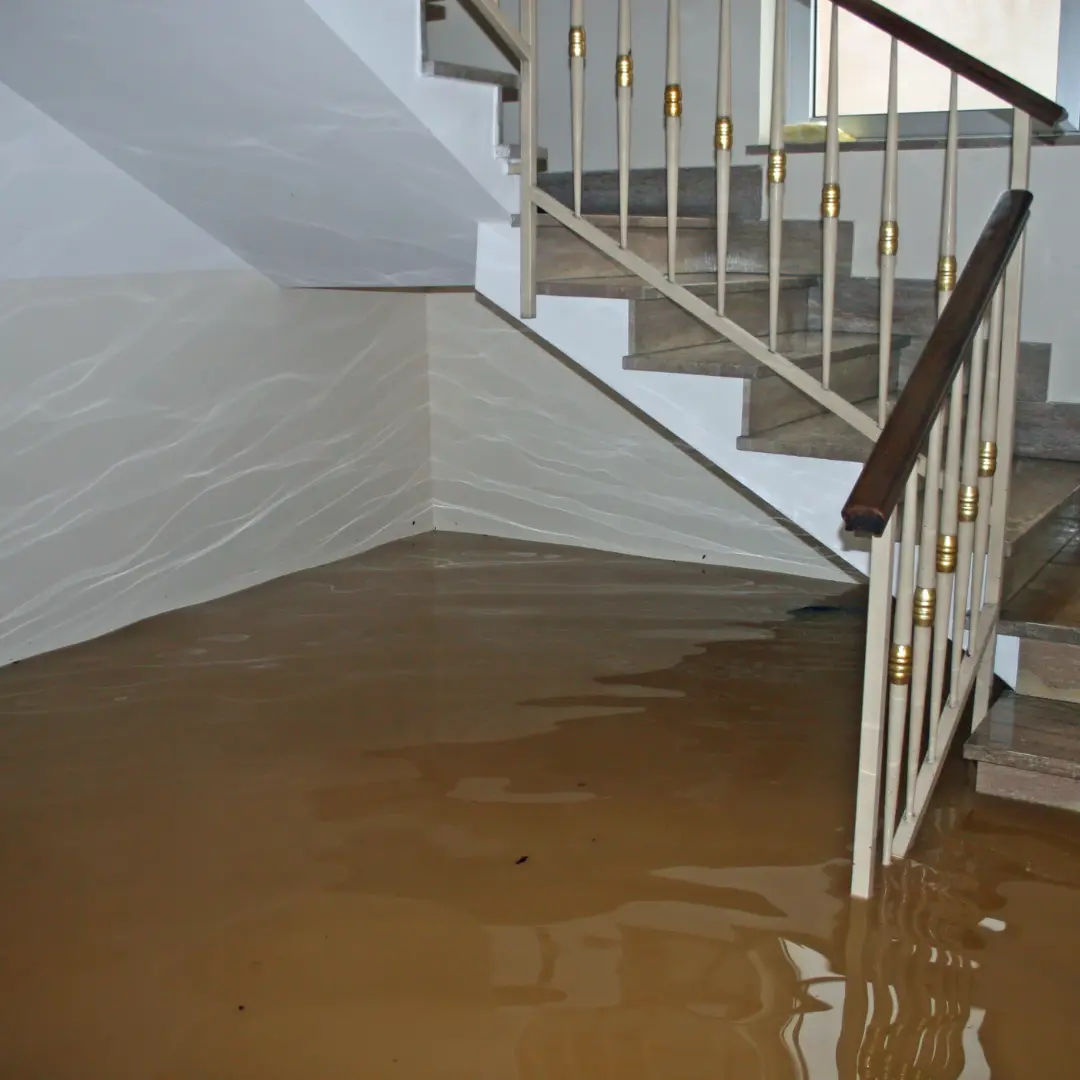 Water damage restoration equipment set up in a Toronto home